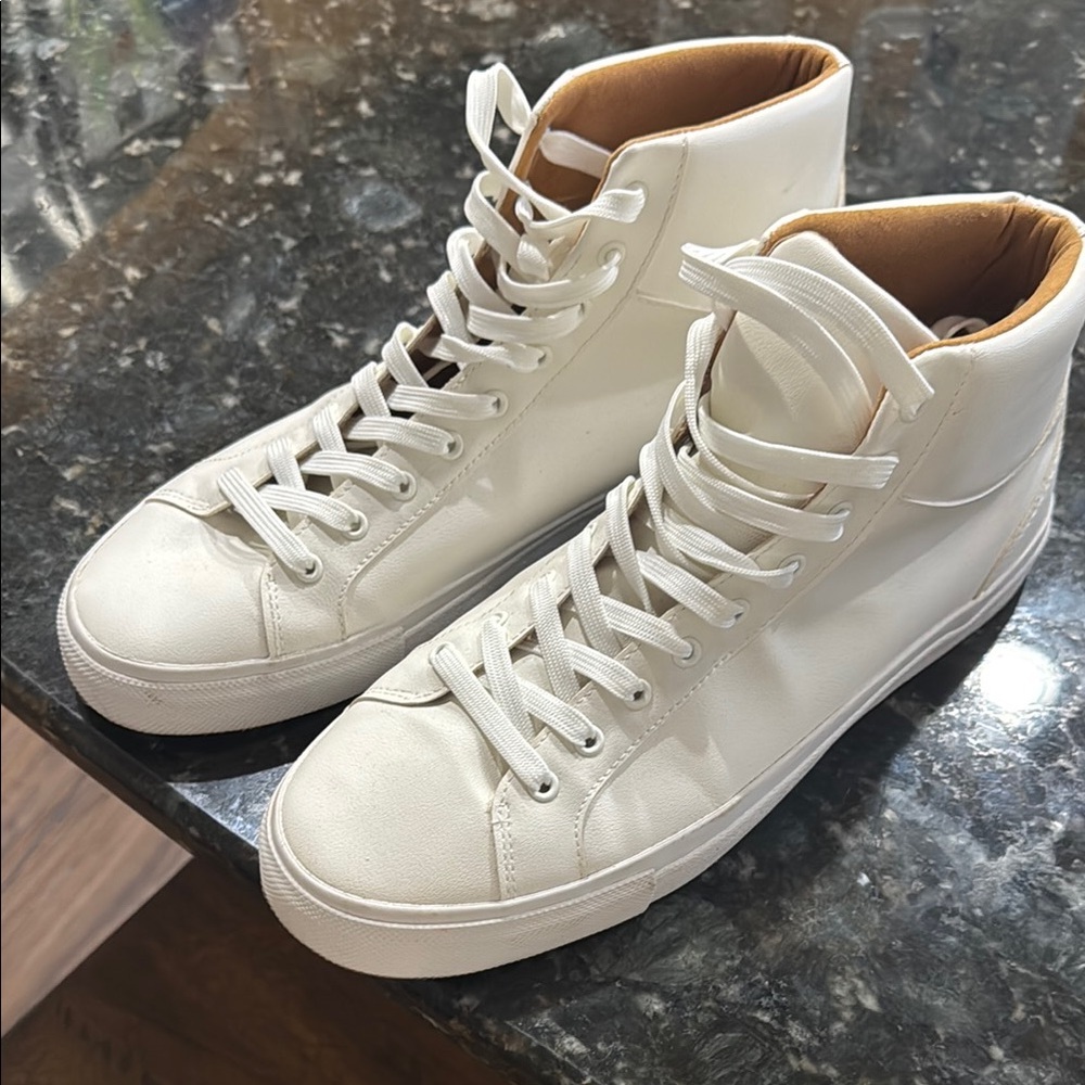 Classic White High-Top Men's Sneakers